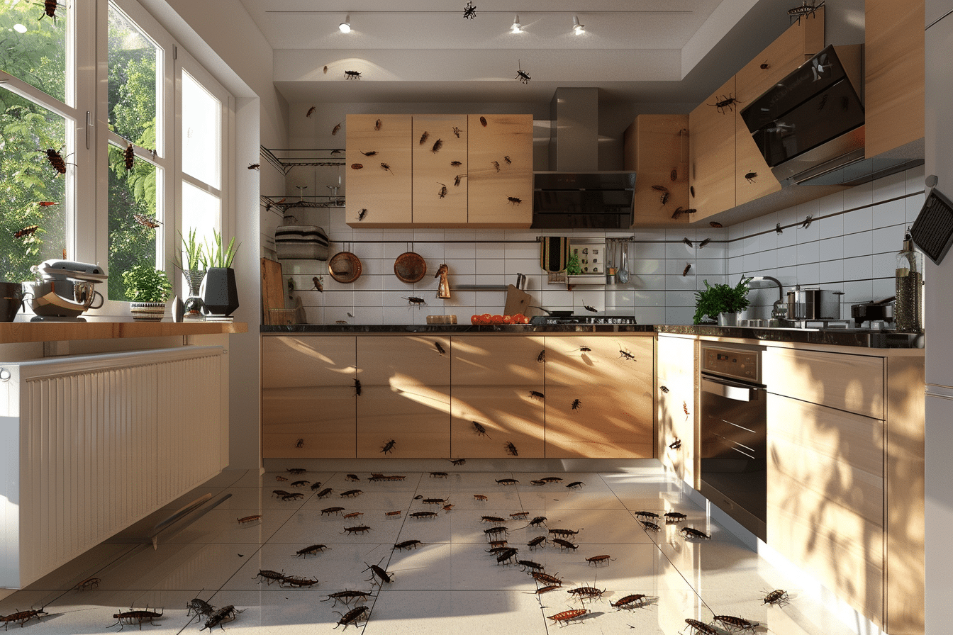 invasion de cafards dans la cuisine